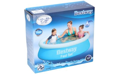BESTWAY Nafukovací bazén okr.183x51cm FAST