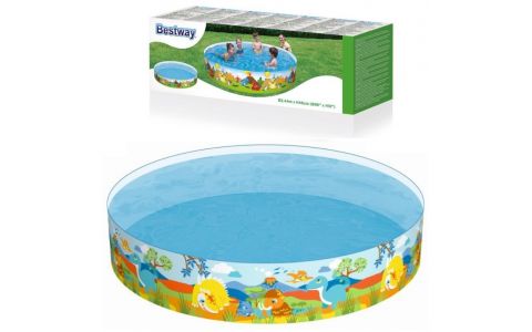 BESTWAY Okrúhly bazén 244x46cm dekor dinosaurus