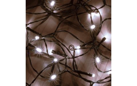 LED svietiaci reťazec, s časovačom, 4,9m, 4,5V MLC 58/WH