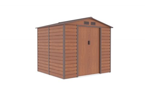 Záhradný domček G21 GAH 407 - 213 x 191 cm, hnedý + DARČEK Prosperplast WOODEBOX antracit 140L