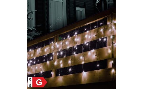 SOMOGYI Spojovateľný svetelný záves, 200 LED, biela, na vonkajšie použitie