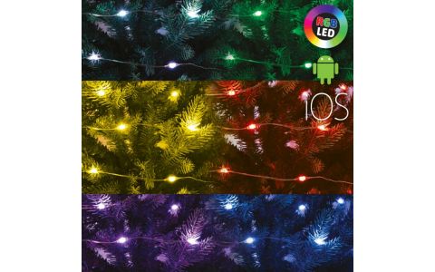 Micro LED-es SMART svietiaci reťazec ML 200 RGB SMART