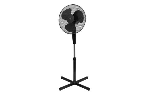 Stojanový ventilátor, čierna farba, 40 cm, 45 W