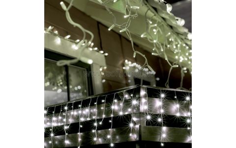 Home by Somogyi KKF 158/WH, LED svietiaci záves cencúľ 5m  studená biela 