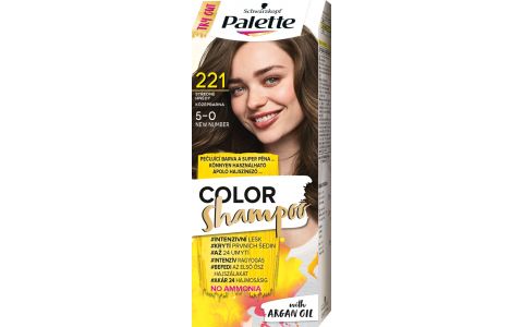 Palette Color Shampoo farba na vlasy 5-0 (221) Strednehnedý 50 ml
