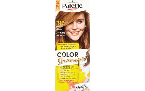 Palette Color Shampoo farba na vlasy 7-554 (317) Orieškovoplavý 50 ml