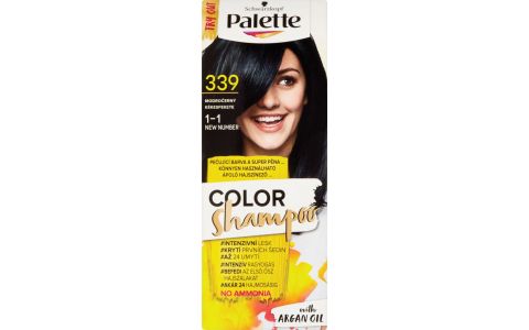 Palette Color Shampoo farba na vlasy 1-1 (339) Modročierny 50 ml