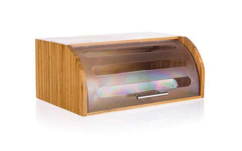 BANQUET Chlebník bambusový BRILLANTE 40,5 x 27 x 17 cm, s plastovým víkem
