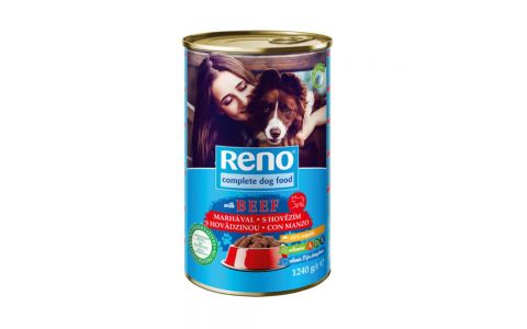RENO Dog hovězí, kousky 1240 g