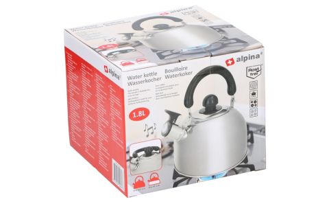 ALPINA Čajník 1,8l pískací nerez