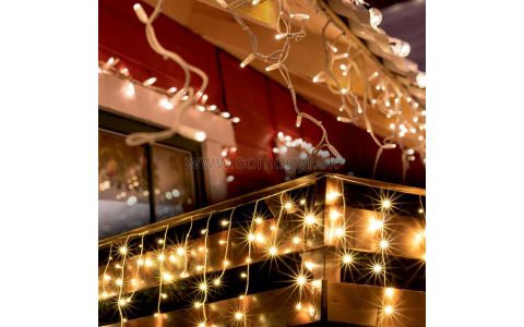 HOME by Somogyi KKF 158/WW, LED svietiaci záves cencúľ 5m  teplá biela