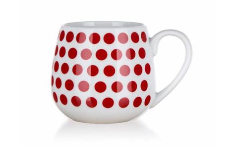 BANQUET Hrnek keramický baňák DOTS, 340 ml