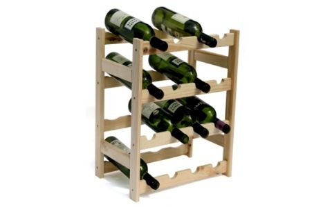 Drevený regál na víno 