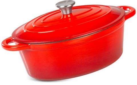 Pekáč MagicHome Castora line, oválny, kastról, 30 cm, 4,4 lit. s pokrievkou, smaltovaná liatina