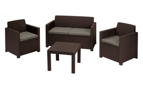 ALLIBERT /213967/ ZAHRADNY SET ALABAMA BROWN + BEIGE