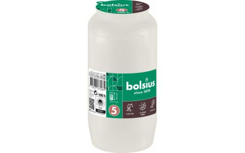 Náplň Bolsius, 100 h, 317g, 67x140 mm, do kahanca, biela, olej