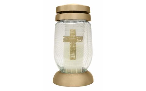 Kahanec Bolsius 3D S 04 Kríž, 21 cm, na hrob, s náplňou 36 h