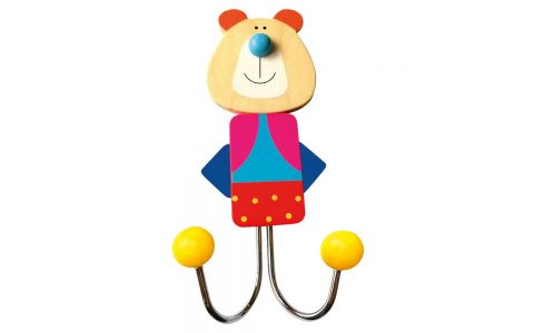 Drevený vešiak medvedík