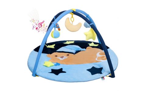 Hracia deka s melódiou PlayTo spaci medvedík modrá 