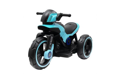 Detská elektrická motorka Baby Mix POLICE modrá 