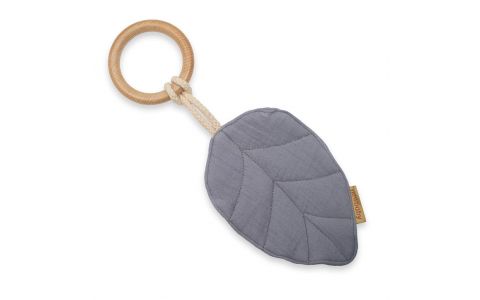 Detské hryzátko New Baby Leaf grey 