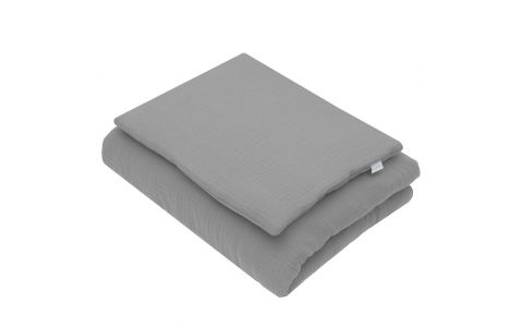 Mušelínový set s výplňou New Baby 80x70 cm sivý Mušelínový set s výplňou New Baby 80x70 cm sivý