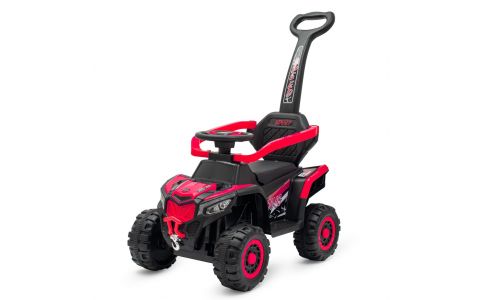 Detské elektrické odrážadlo Baby Mix Ruggy s vodiacou tyčou červené Detské elektrické odrážadlo Baby Mix Ruggy s vodiacou tyčou červené