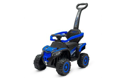 Detské elektrické odrážadlo Baby Mix Ruggy s vodiacou tyčou modré Detské elektrické odrážadlo Baby Mix Ruggy s vodiacou tyčou modré