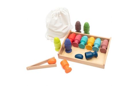 Drevená vkladačka vajíčka Montessori Baby Mix Drevená vkladačka vajíčka Montessori Baby Mix