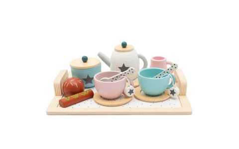 Detská drevená čajová súprava Montessori Baby Mix Detská drevená čajová súprava Montessori Baby Mix