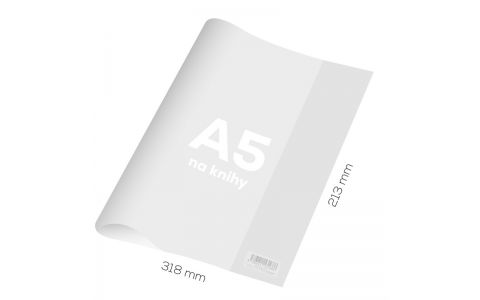 Obal na knihu A5 PVC 318x213 mm, hrubý/transparentný