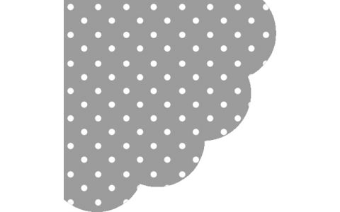 Obrúsky paw r 32 cm dots grey