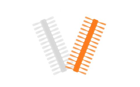 Nekonečná zarážka Delphin Q-STOP / transparentná+oranžová 7mm