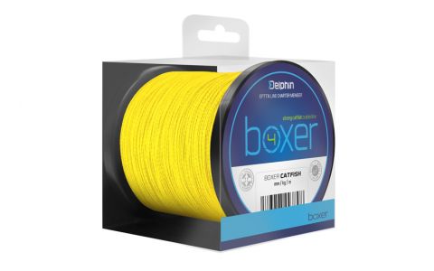 Delphin BOXER 4 / fluo žltá 0,60mm 52,6kg 250m Delphin BOXER 4 / fluo žltá 0,60mm 52,6kg 250m
