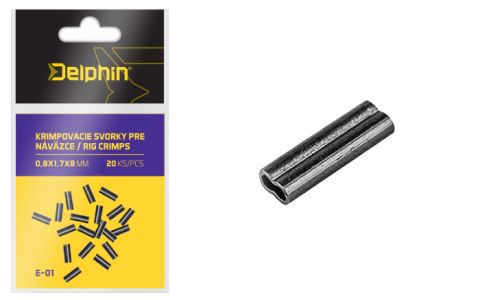 Krimpovacie svorky pre nadväzce / 20ks 0.7x1.5x6mm