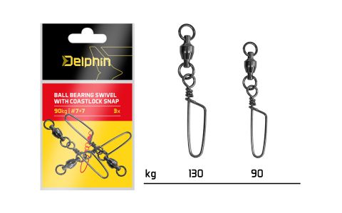 Ball bearing swivel with coastlock snap / 3ks 90kg
