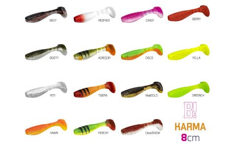 Umelá nástraha Delphin KARMA UVs / 5ks 8cm/YELLA