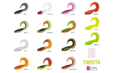 Umelá nástraha Delphin TWISTA UVs / 5ks 8cm/YELLA