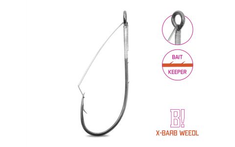 Háčik na čeburašku B! X-BARB WEEDL / 8ks 2/0