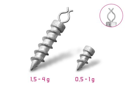 Delphin B! Prídavné závažie zavrtávacie / 10ks 1,5g