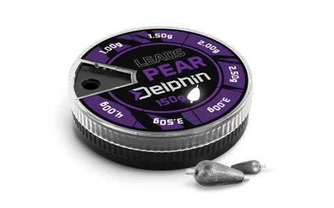 Delphin LEADS hruška s bužírkou sada 150g / 1,0-4,0g