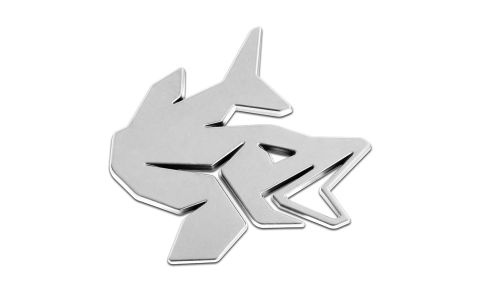 3D nálepka Delphin PIKE Chróm