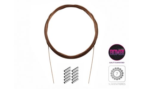 Oceľové lanko BOMB! s krimp. svorkami / 7 vlákien 10m/18kg