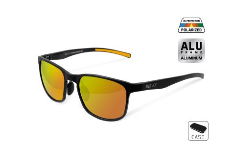 Polarizačné okuliare Delphin SG BLACK oranžové sklá 