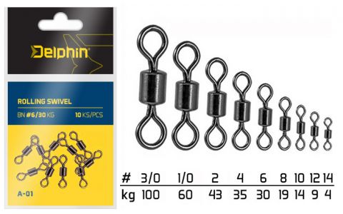 Rolling Swivel A-01/10ks BN/4