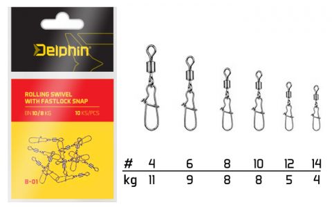 Rolling Swivel with Fastlock Snap BN/10