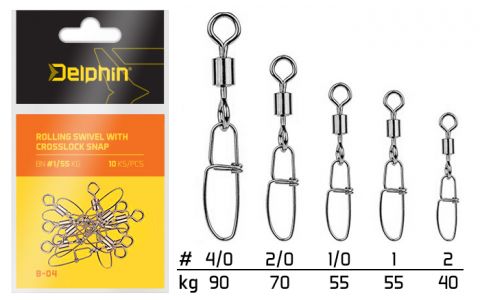 Rolling swivel with Crosslock snap BN/1