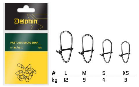 Fastlock micro snap /10ks L/12kg