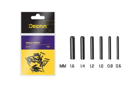Delphin Single CRIMPS /40ks 1.0mm