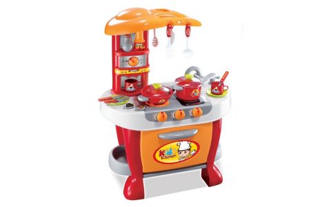 Hračka G21 Dětská kuchyňka Malý kuchař s příslušenstvím, oranžová